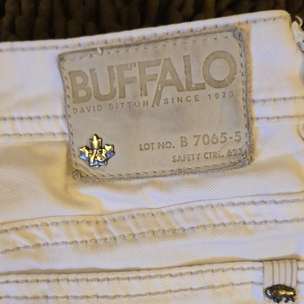 Buffalo David Bitton Men's Straight Jeans in White W33/L34